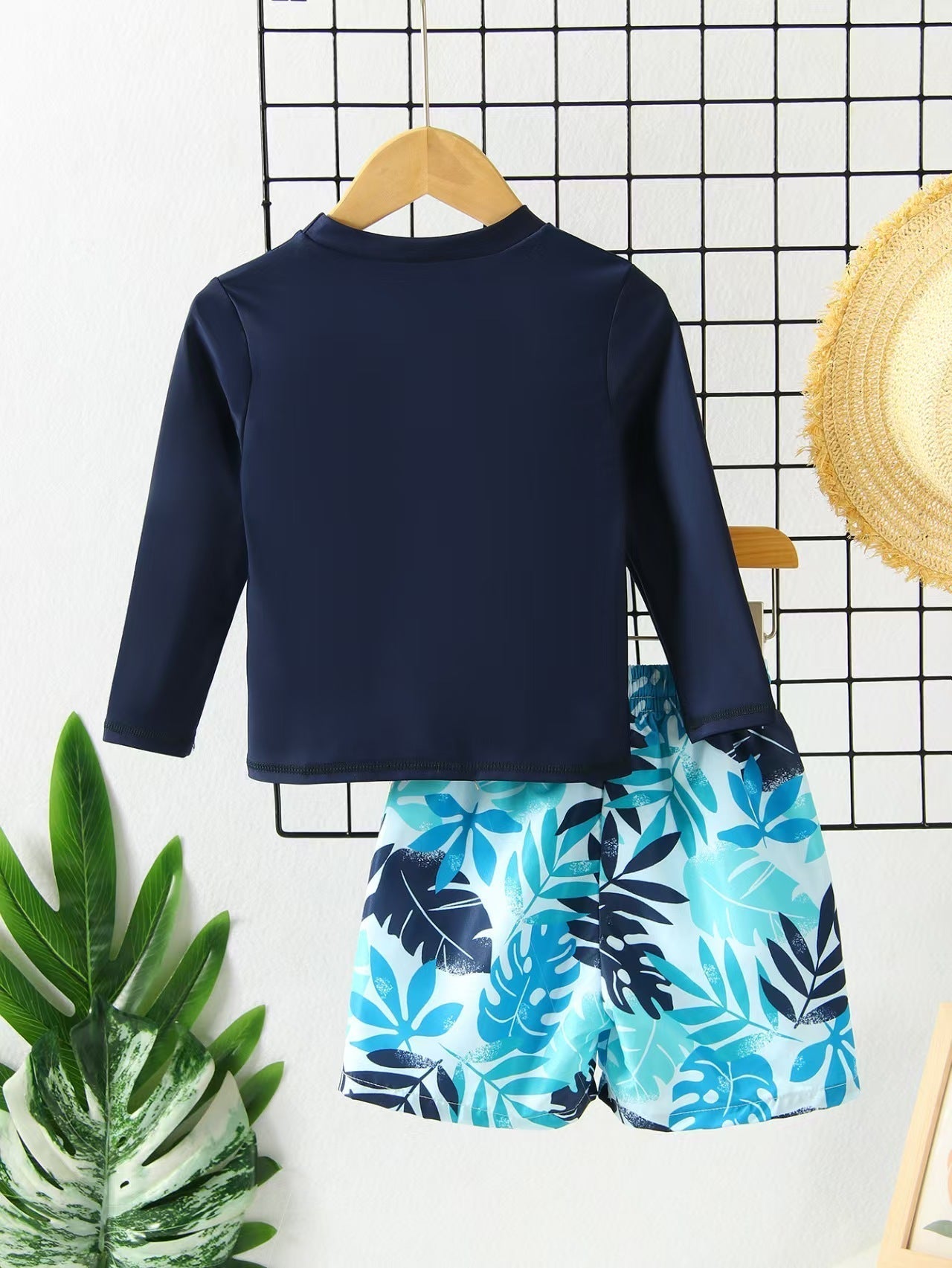 Sun Sea Surf Boys Full Sleeves Swimsuit Set