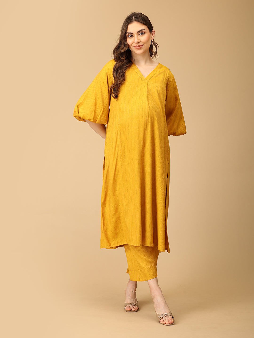 Sundaze Maternity and Nursing Co Ord Set Yellow
