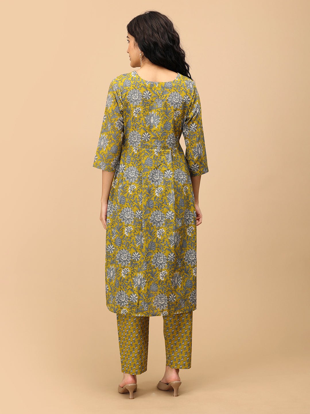  Sunehri Blooms Maternity and Nursing Kurta Set Multi