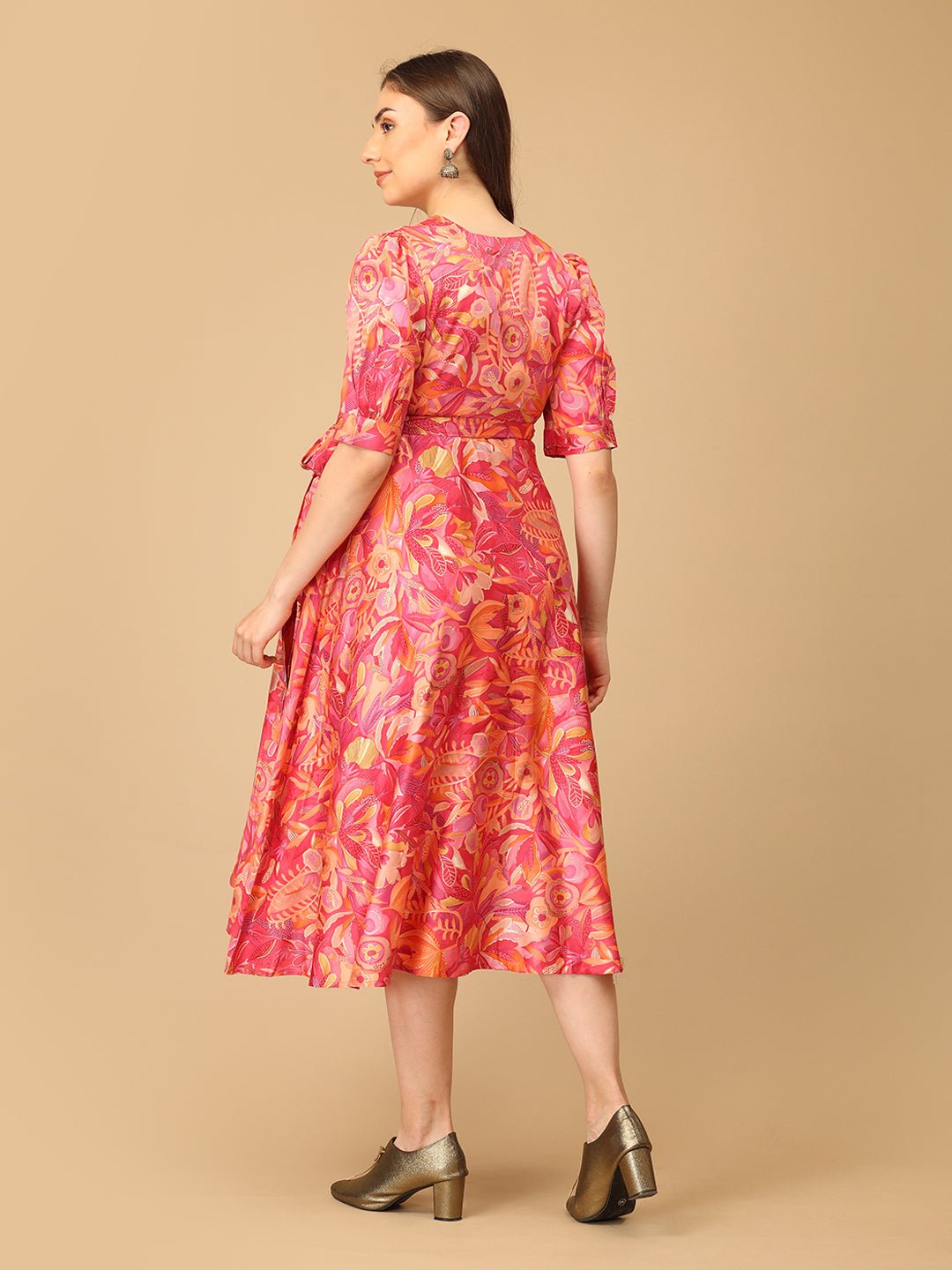  Sunset Salsa Maternity and Nursing Wrap Dress Multi