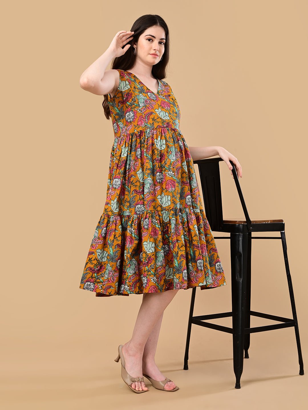  Sunshine State Maternity and Nursing Dress Yellow