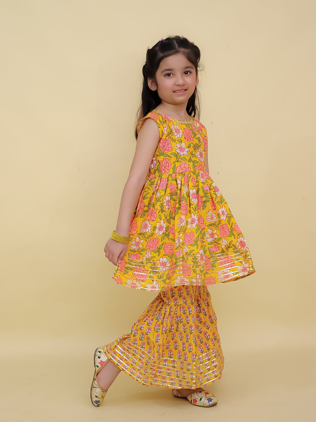 Sunshine Sultaana Girls Anarkali Sharara Set