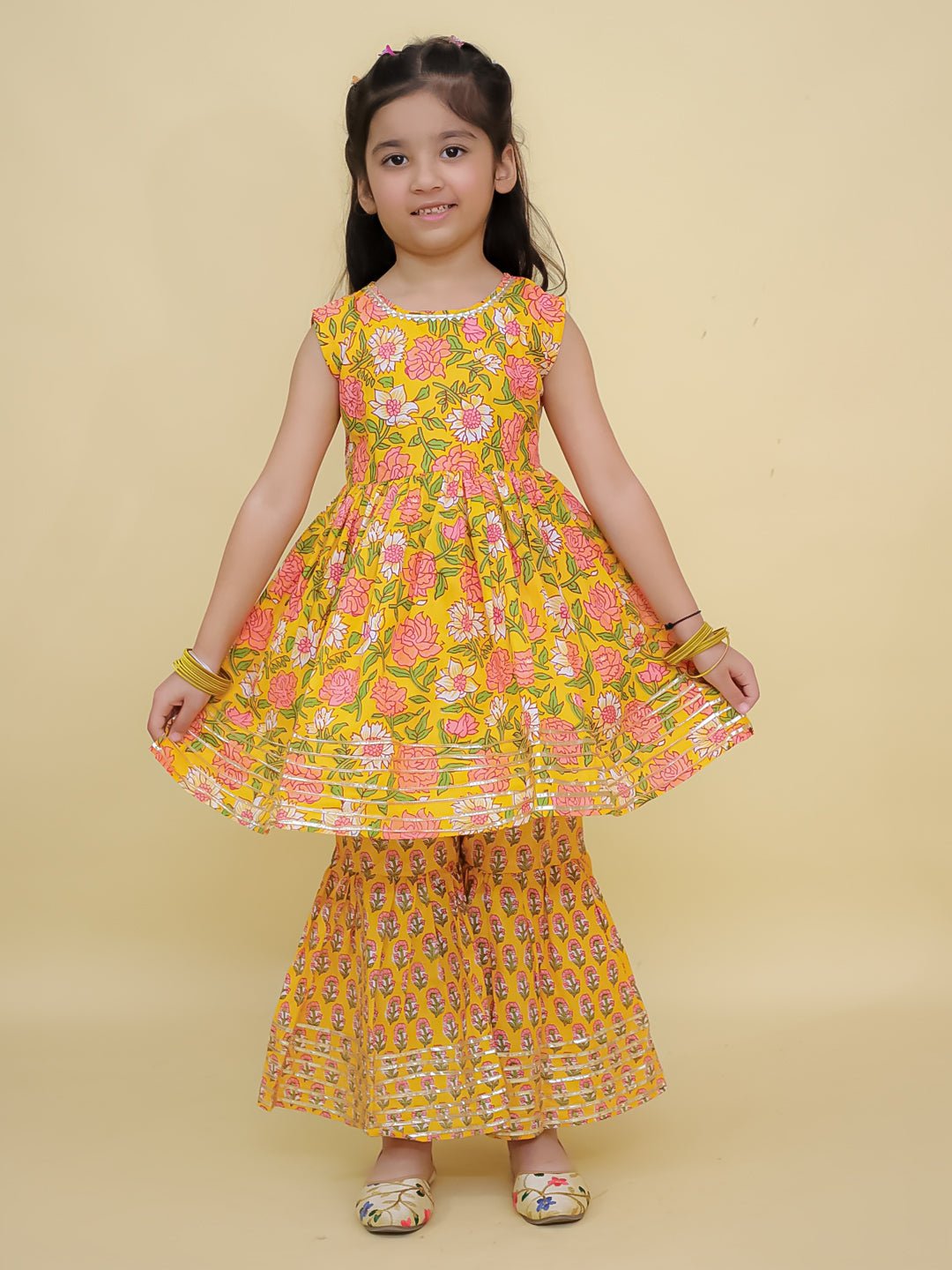 Sunshine Sultaana Girls Anarkali Sharara Set