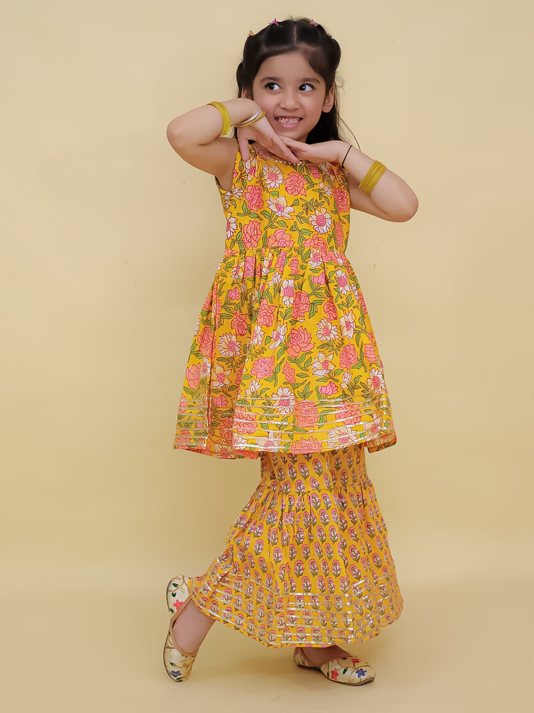 Sunshine Sultaana Girls Anarkali Sharara Set