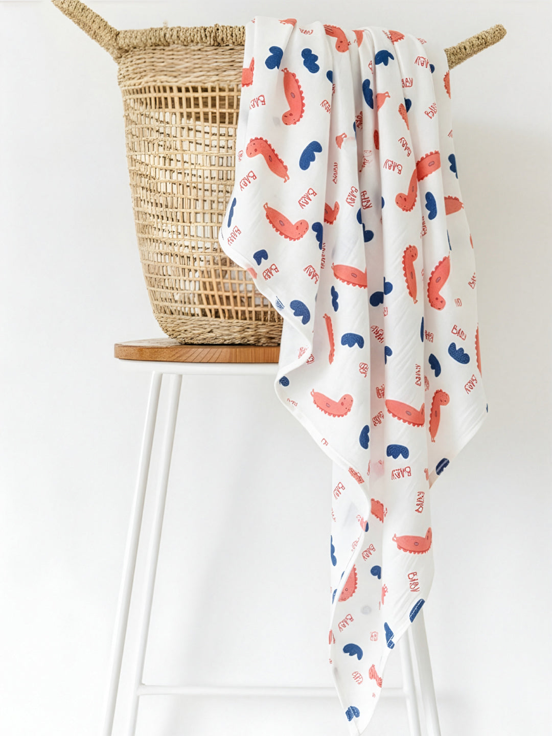 Baby Dino 1 PC Cotton Muslin Swaddle Wrap For Newborns