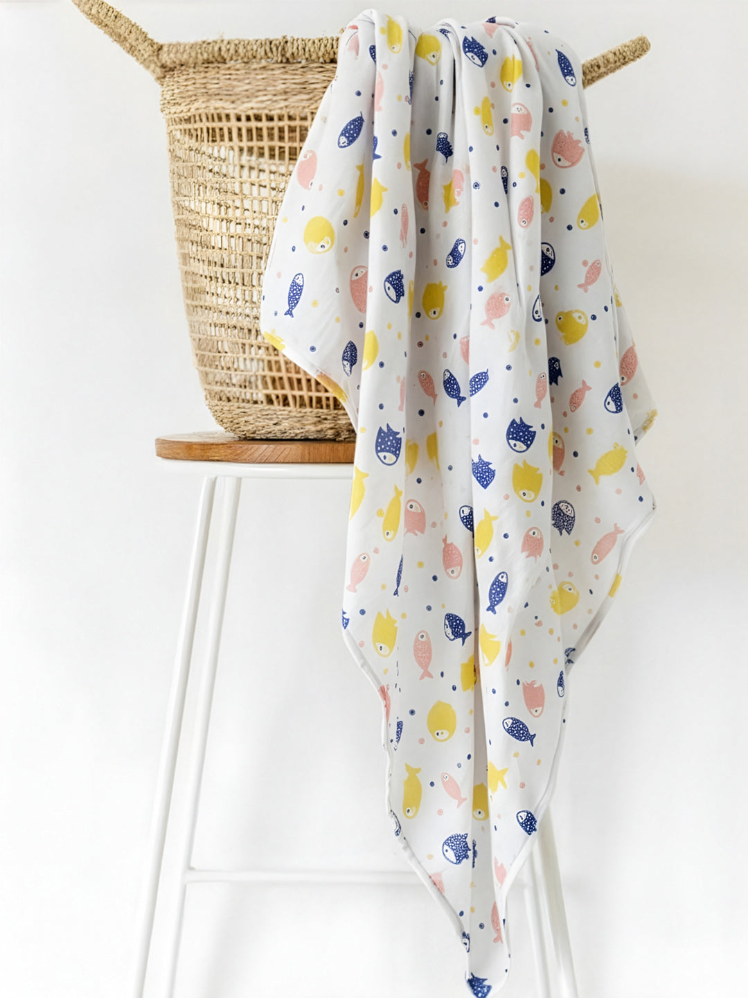 Finding Nemoo 1 PC Cotton Muslin Swaddle Wrap With Fish Print