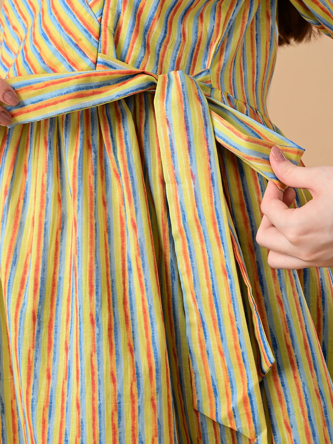  Technicolor Tide Maternity and Nursing Dress Multi