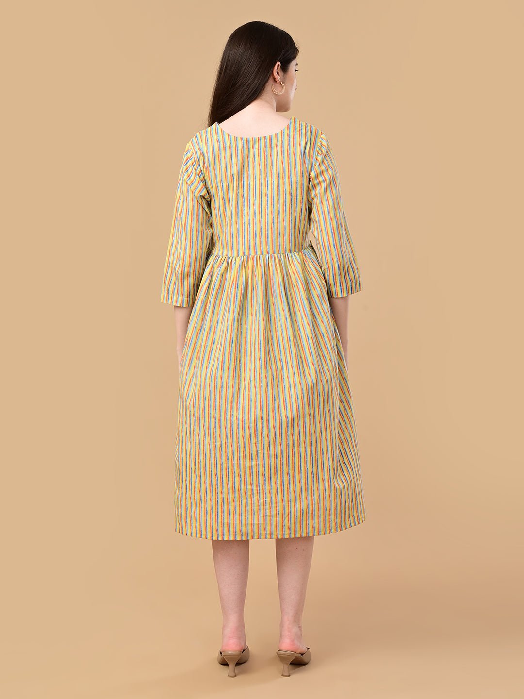  Technicolor Tide Maternity and Nursing Dress Multi