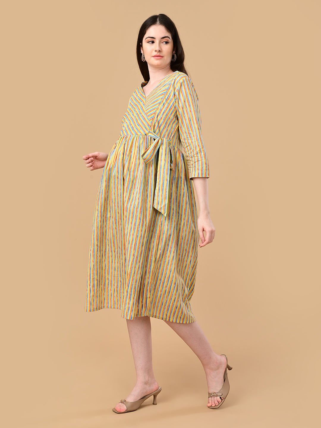  Technicolor Tide Maternity and Nursing Dress Multi