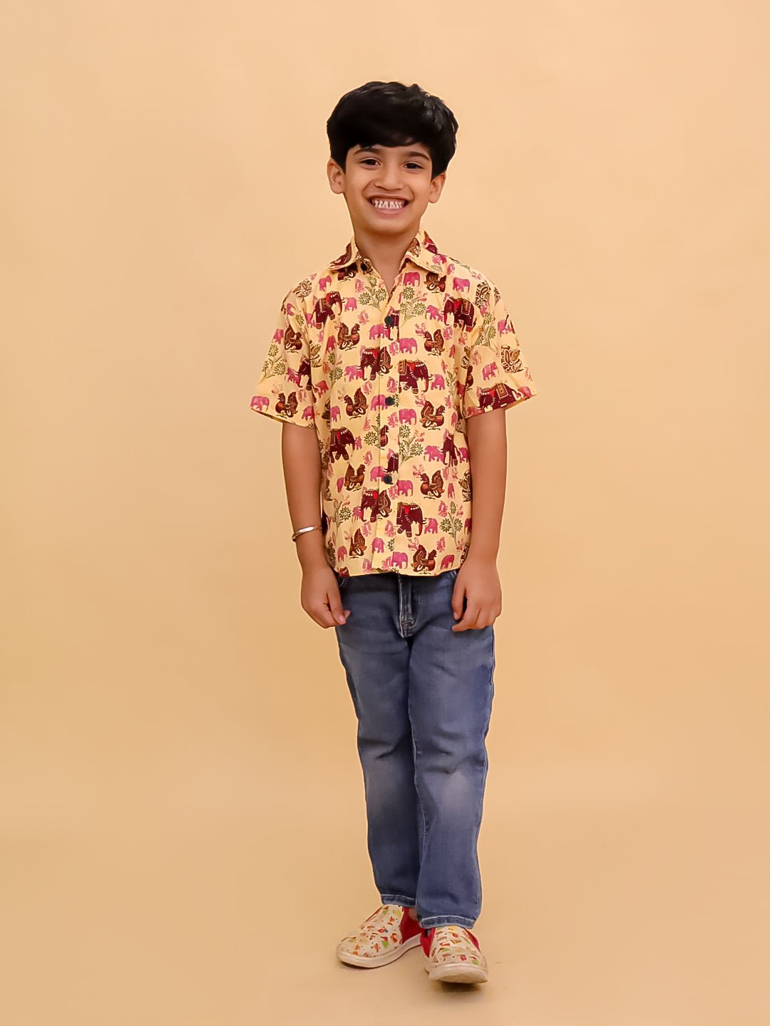 Gentle Giant Elephant Print Boys Shirt