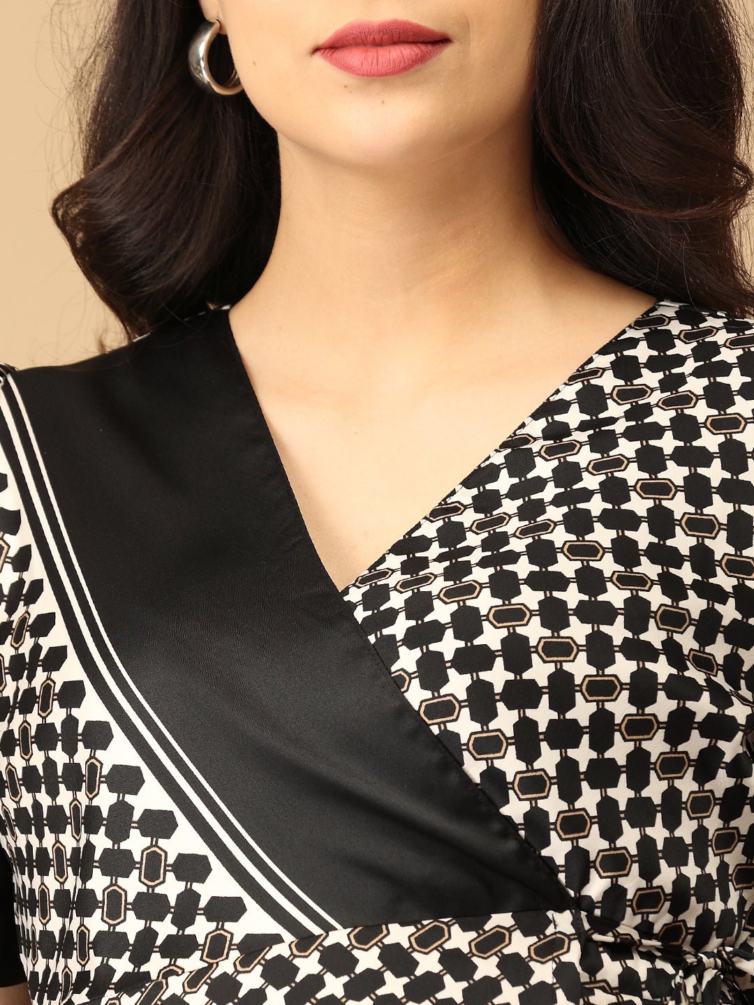 Right Angles Maternity and Nursing Wrap Dress Multi