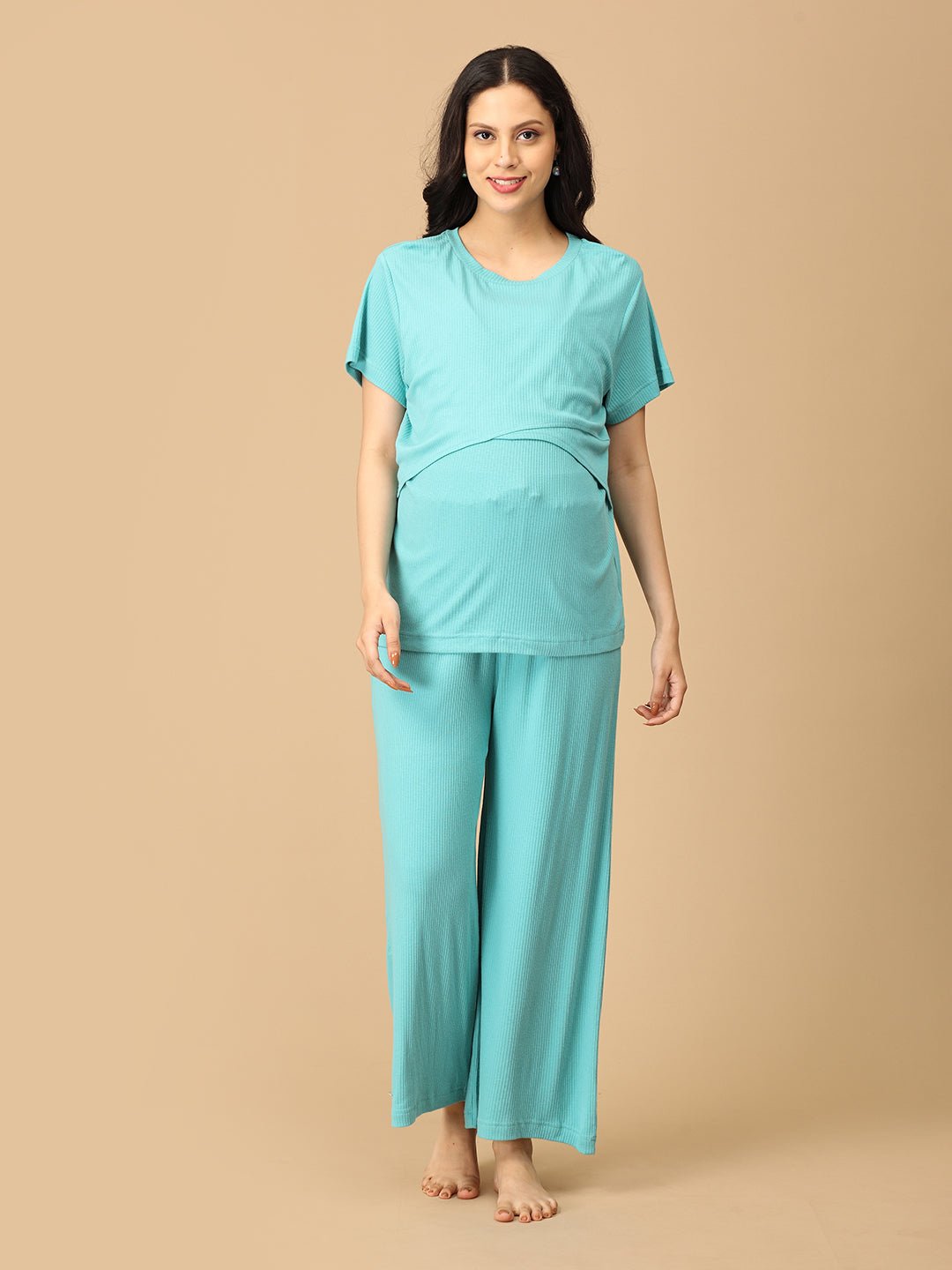 Tide Up Together Maternity and Nursing Nightwear Set Multi