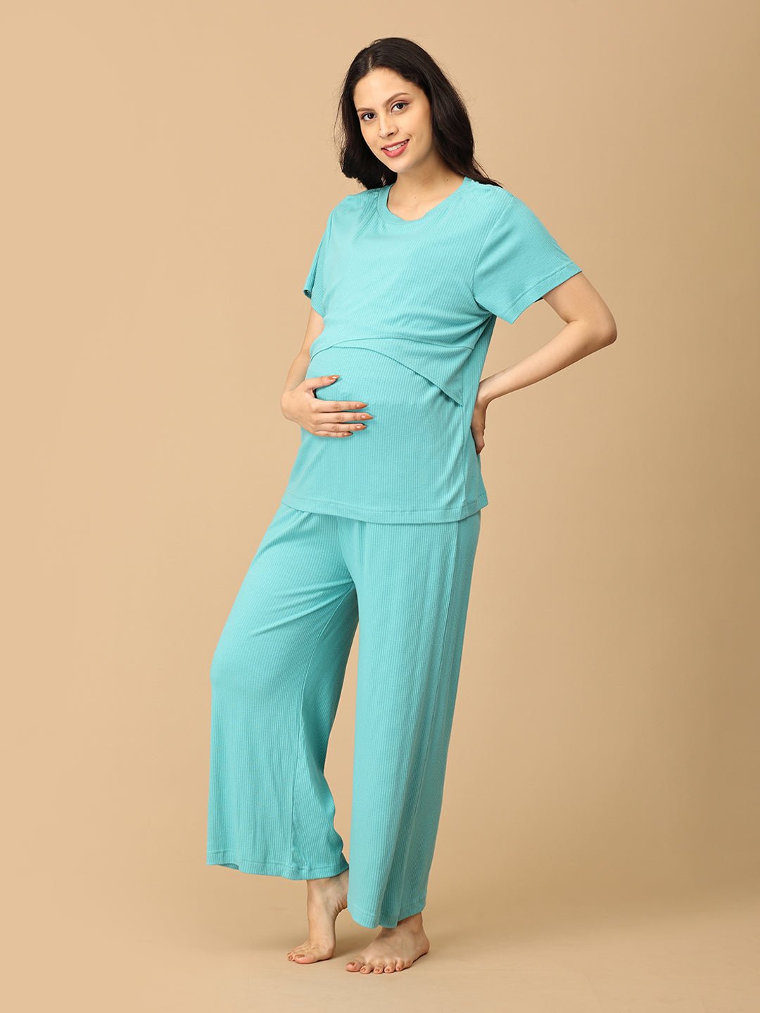  Tide Up Together Maternity and Nursing Nightwear Set Multi