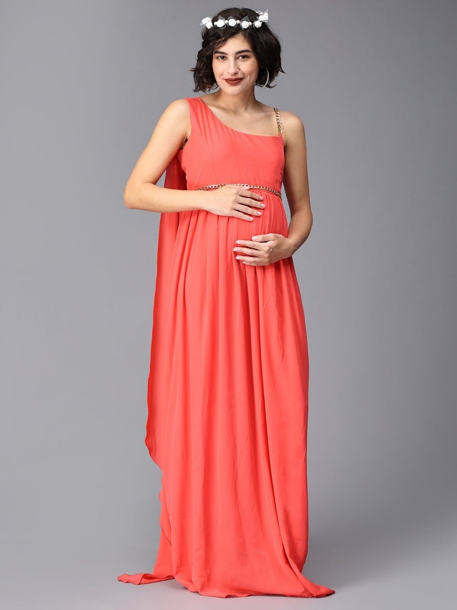  Touch of Sass Maternity Photoshoot Gown Orange