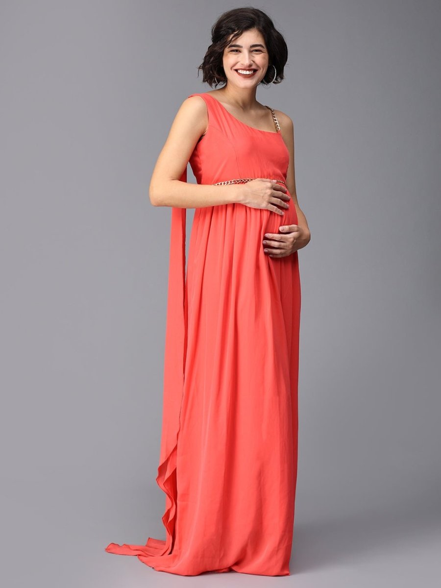  Touch of Sass Maternity Photoshoot Gown Orange