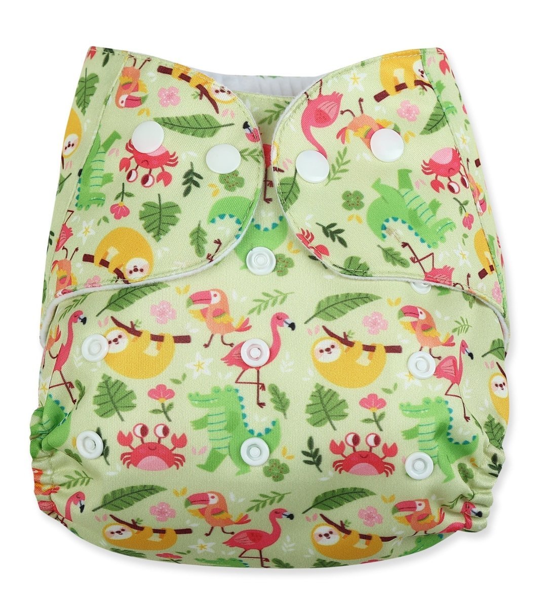 Tropical Paradise Reusable Waterproof Cotton Cloth Diaper For Babies
