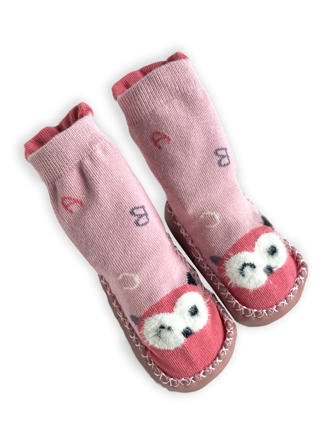 Mini Soul Yellow Twilight Toots Owl Print Anti Slip Socks