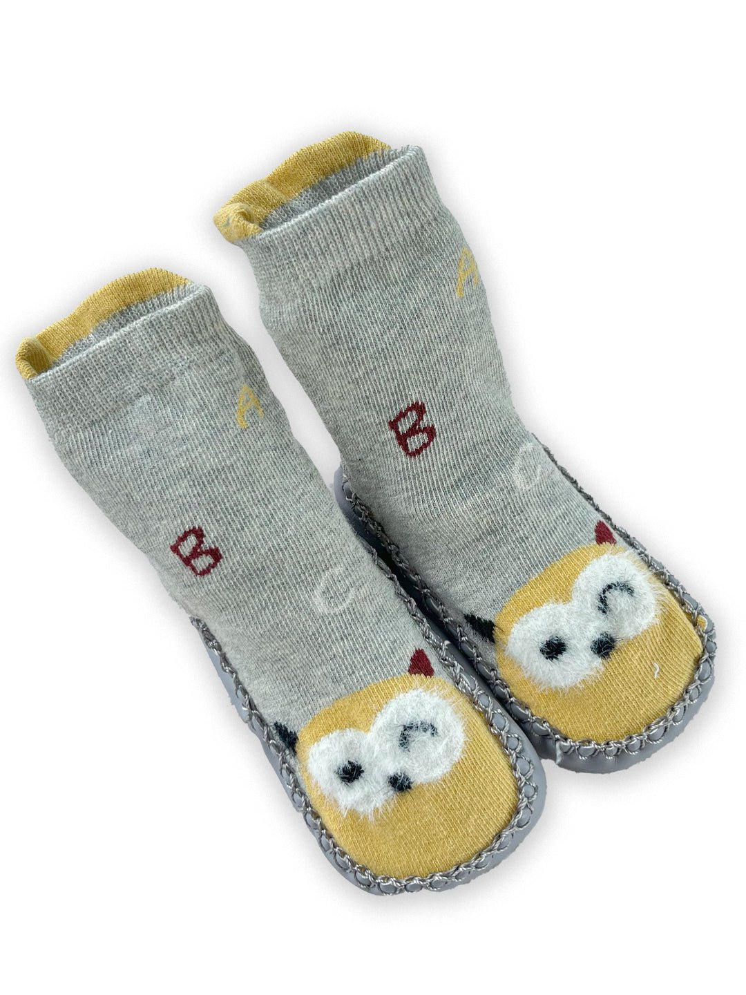 Mini Soul Yellow Twilight Toots Owl Print Anti Slip Socks