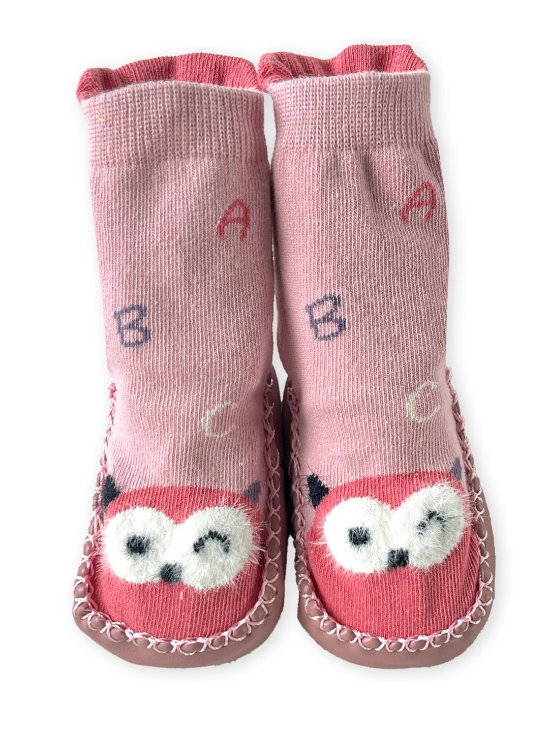 Mini Soul Yellow Twilight Toots Owl Print Anti Slip Socks
