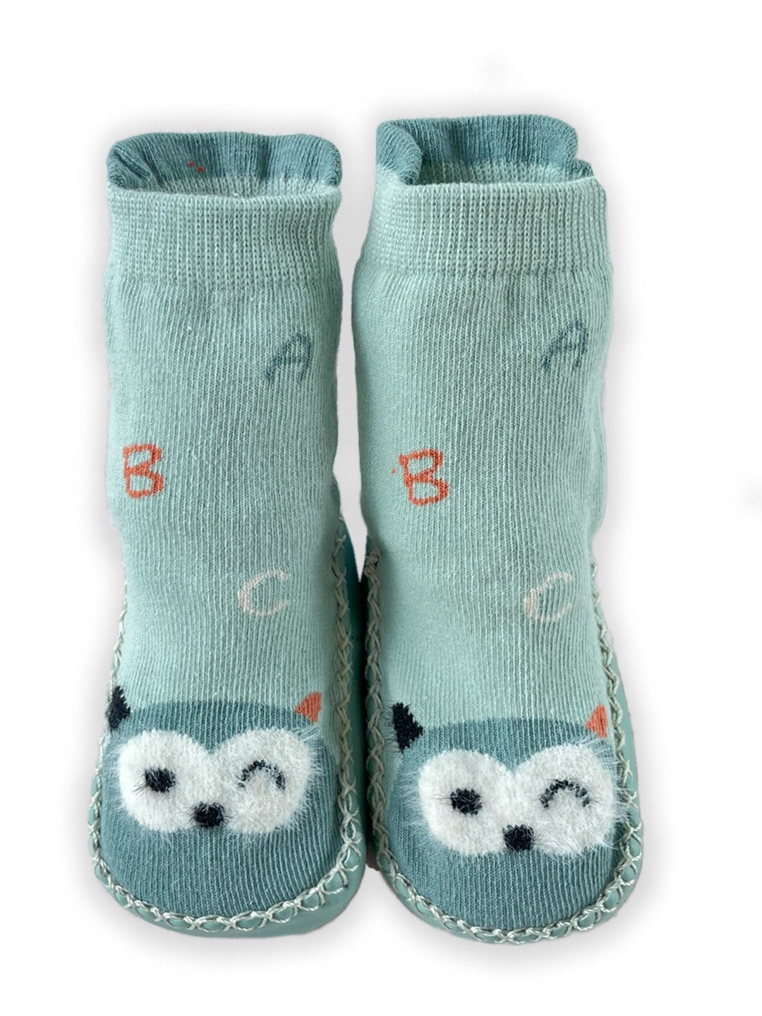 Mini Soul Yellow Twilight Toots Owl Print Anti Slip Socks