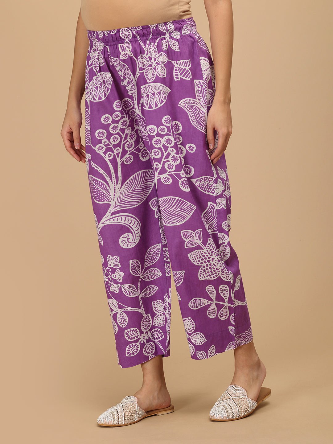 Ulta-Violet Beauty Nursing and Maternity Anarkali Kurta Set Purple