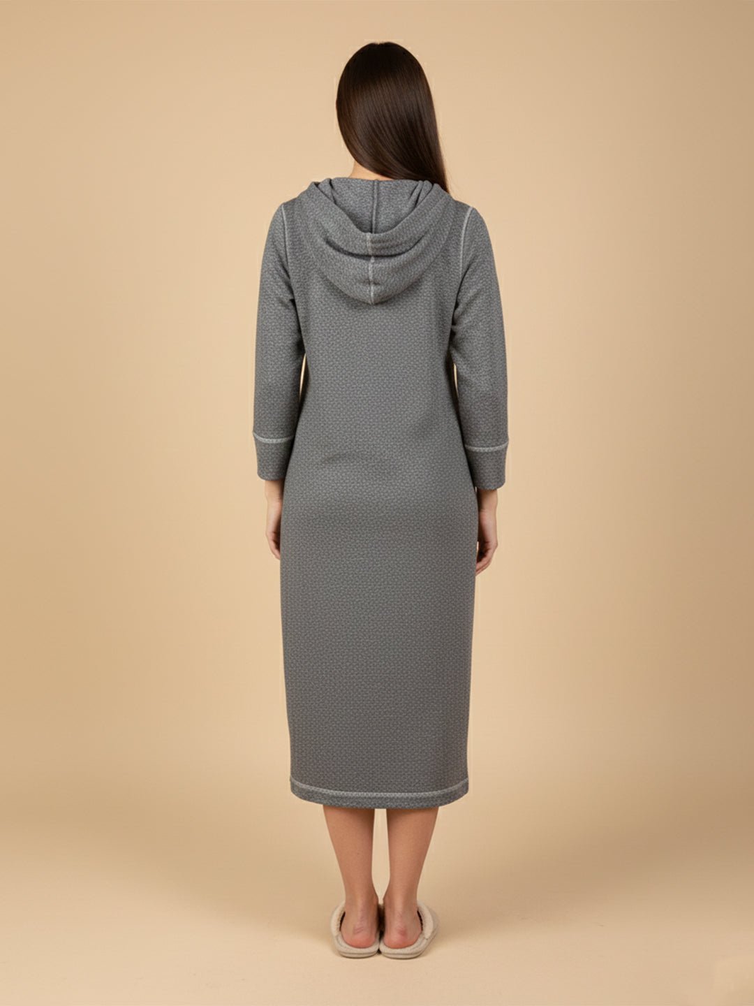  Undercover Cozy Maternity and Nursing Hoodie Dress Grey