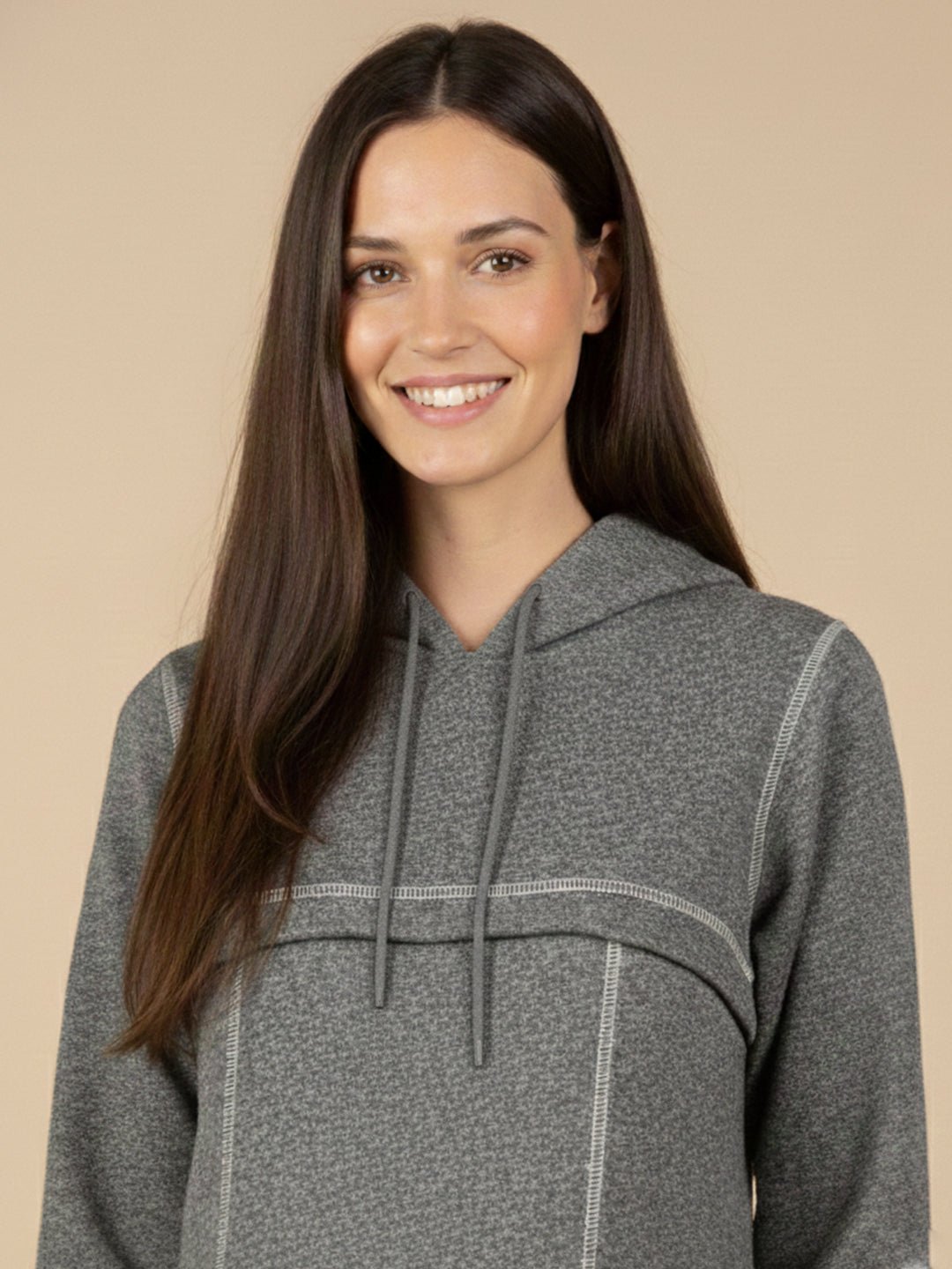  Undercover Cozy Maternity and Nursing Hoodie Dress Grey