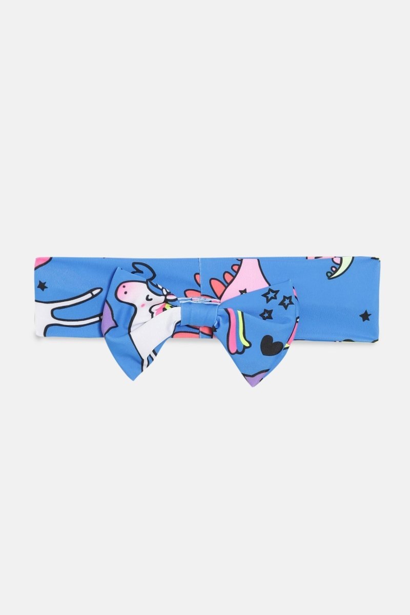 Unicorn And Dino Dream Girls Swimsuit With Headband