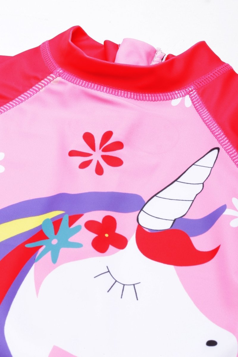 Unicorn Wonder Girls Swimsuit With Matching Cap