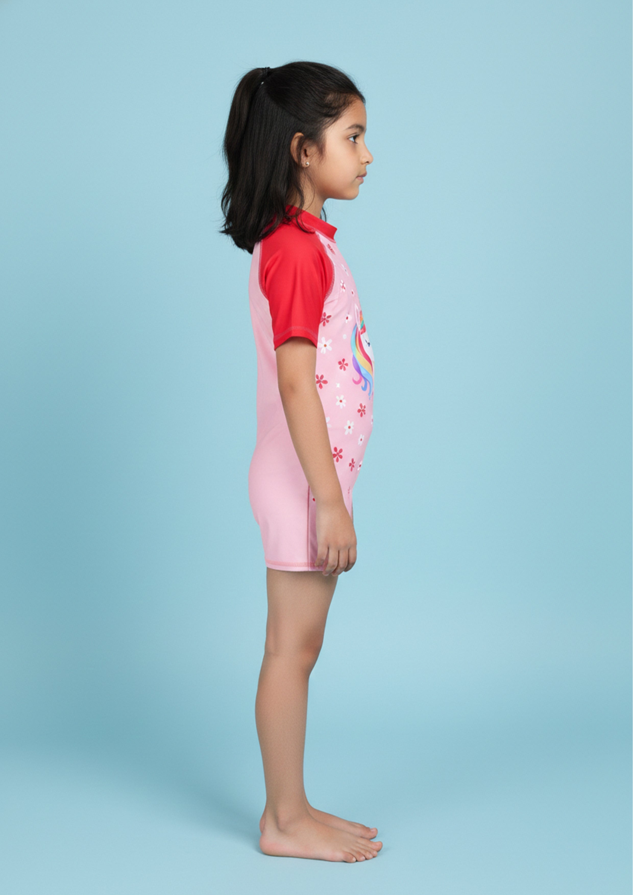 Unicorn Wonder Girls Swimsuit With Matching Cap