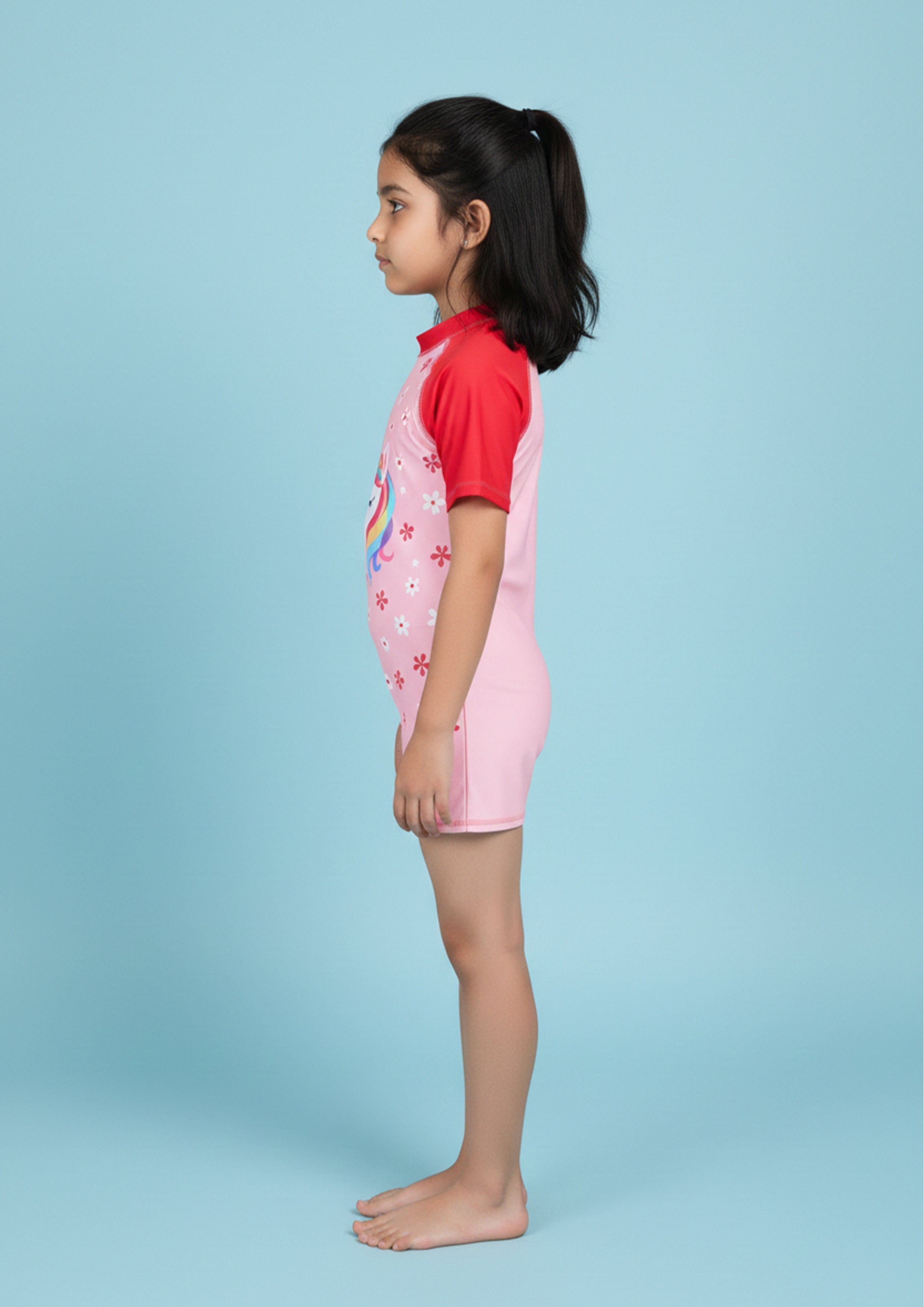 Unicorn Wonder Girls Swimsuit With Matching Cap