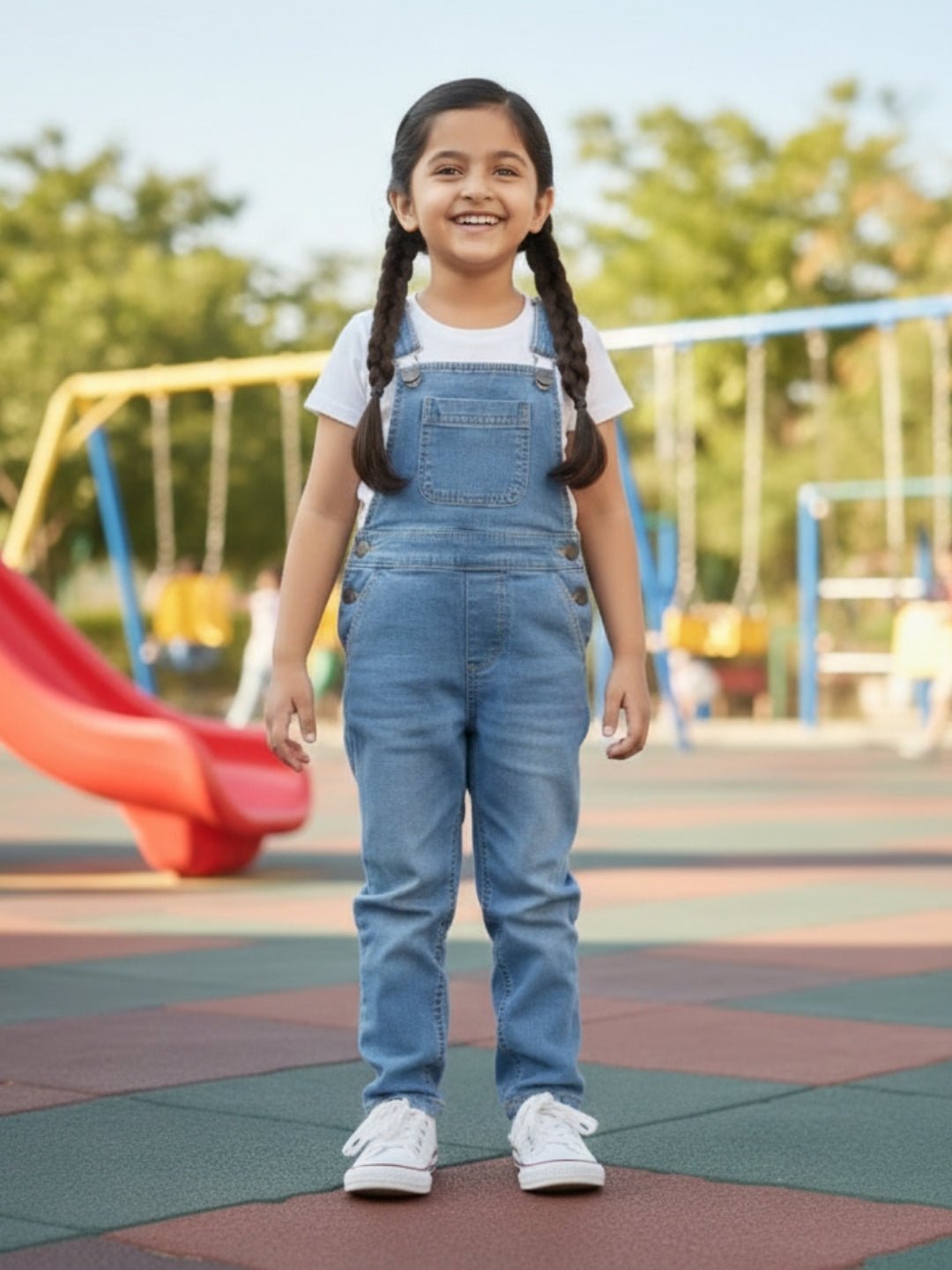 Blue Denim Unisex Classic Pinafore Dungaree