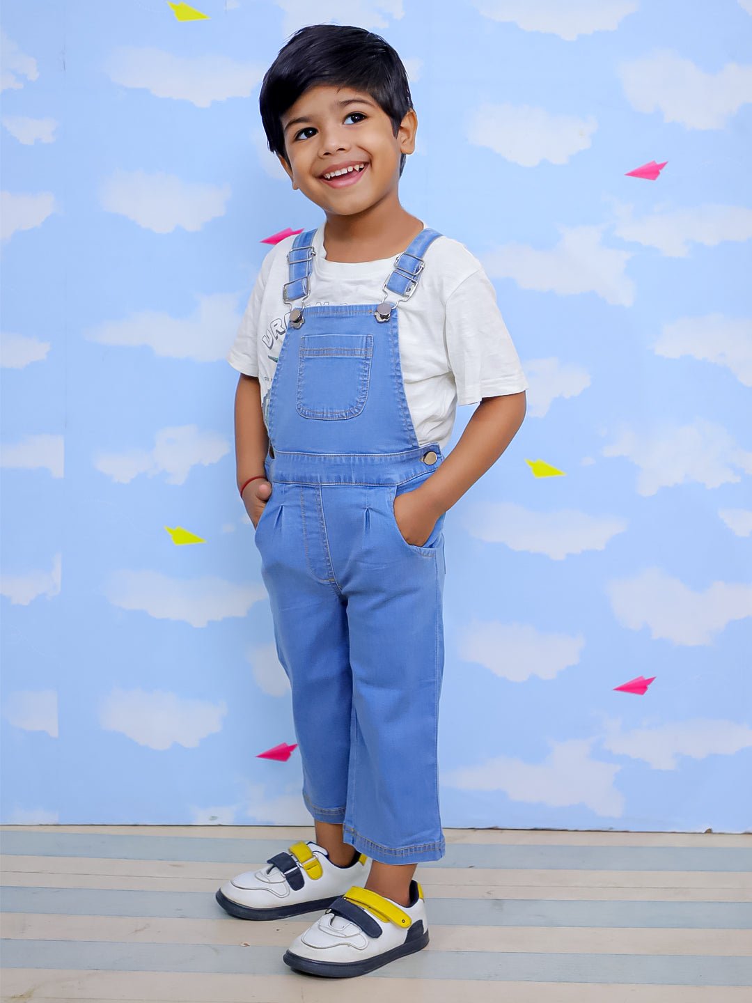 Blue Denim Unisex Classic Pinafore Dungaree