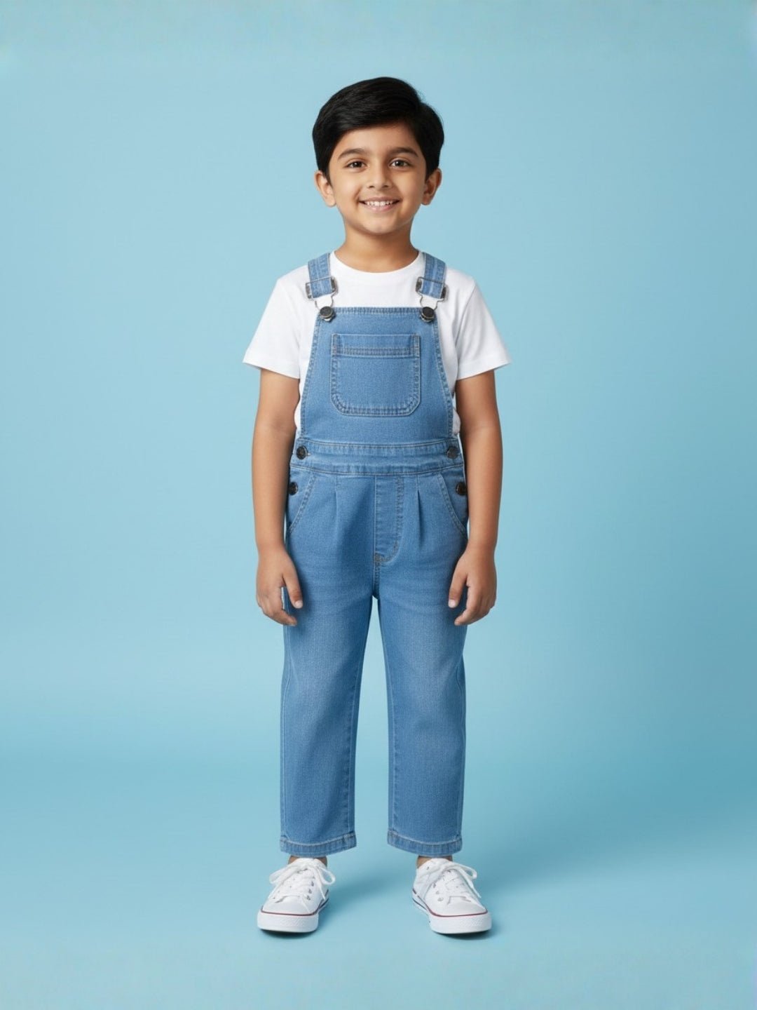 Blue Denim Unisex Classic Pinafore Dungaree