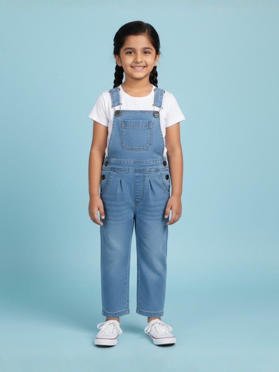 Blue Denim Unisex Classic Pinafore Dungaree