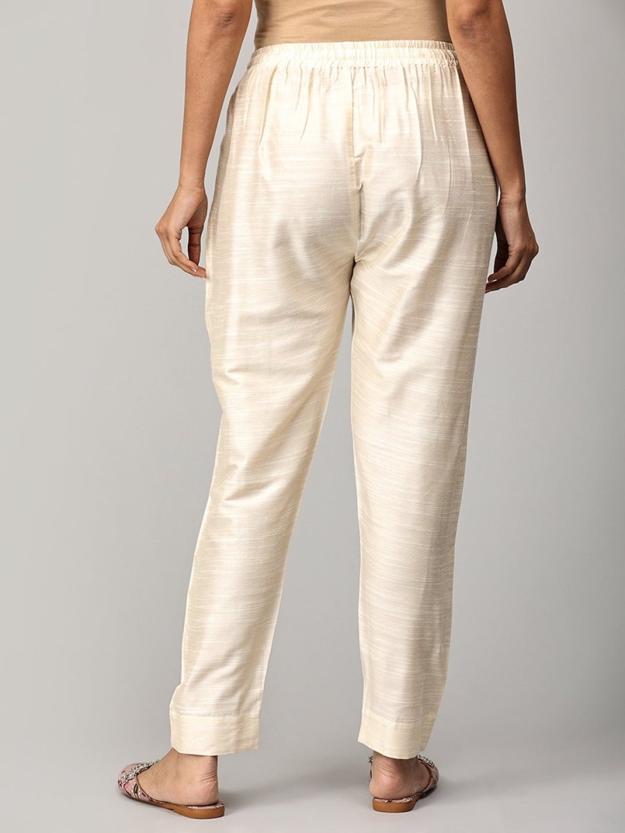  Vanilla Chai Maternity and Nursing Silk Kurta Set Off White
