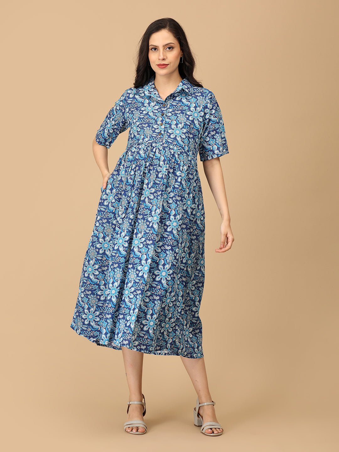  Vibe & Dyes Maternity and Nursing Dress Multi