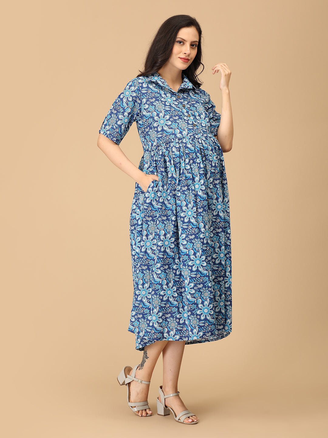  Vibe & Dyes Maternity and Nursing Dress Multi