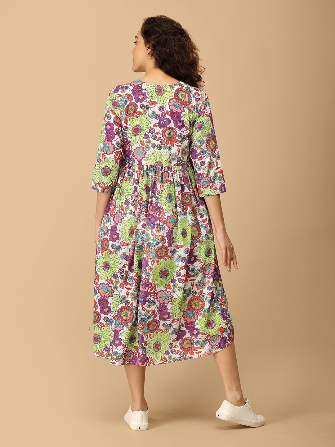  Vibrant Voyage Maternity and Nursing Dress Multi