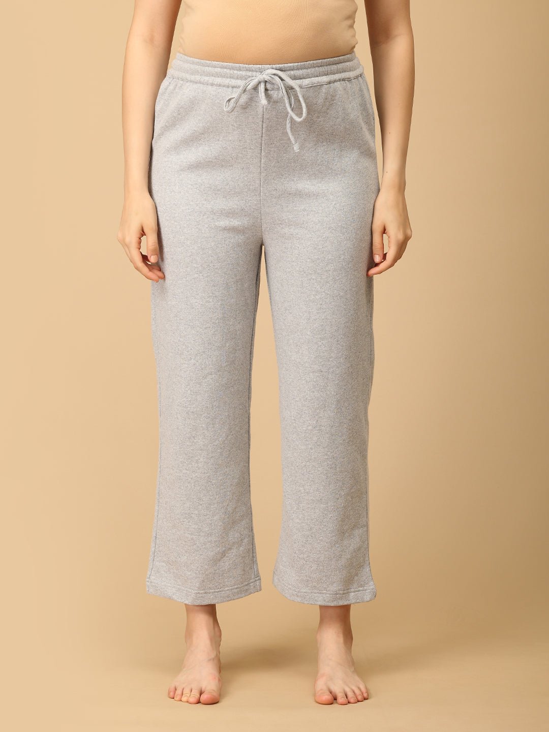  WFH Grey Maternity and Nursing Hoodie Pajama Set Grey