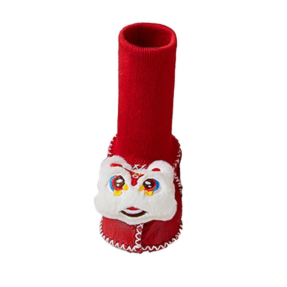 Little Surprise Box White Lucky Dragon Christmas Booties For Kids