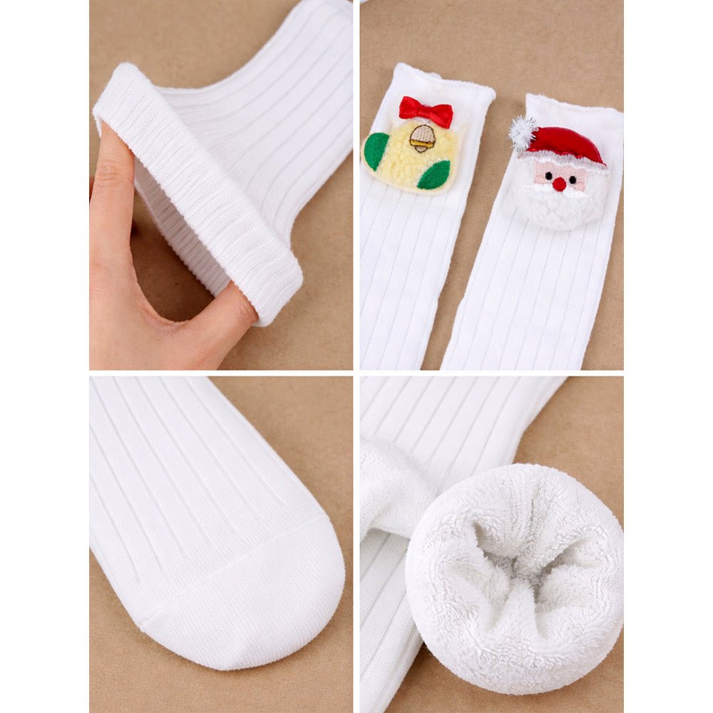 Little Surprise Box White Santa Stockings Christmas Ankle Socks