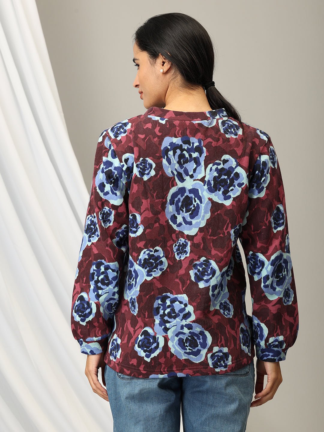  Wildflower Whimsy Maternity and Nursing Sweatshirt Multi