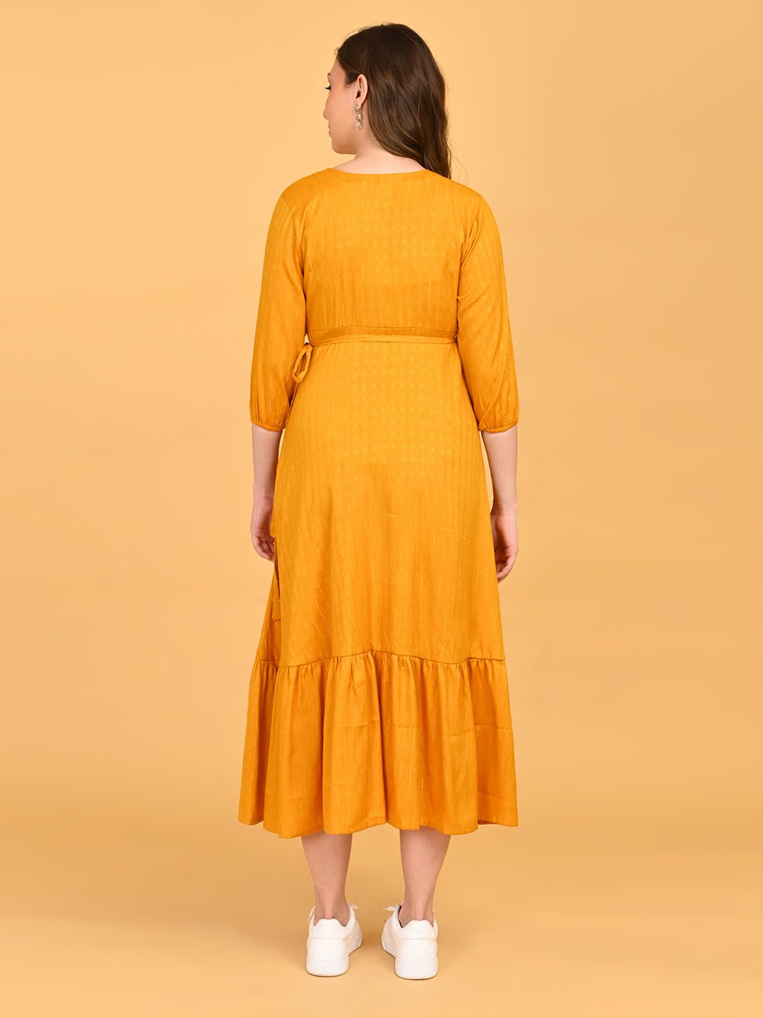  Yellow-a Go-Go Maternity Wrap Dress Yellow