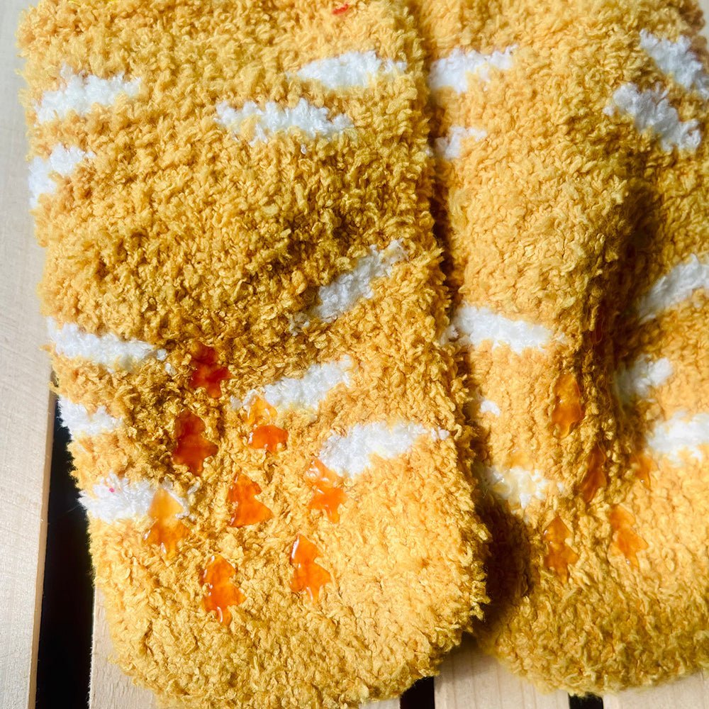 Little Surprise Box Yellow Xmas Snowman Woolen Christmas Socks For Infants