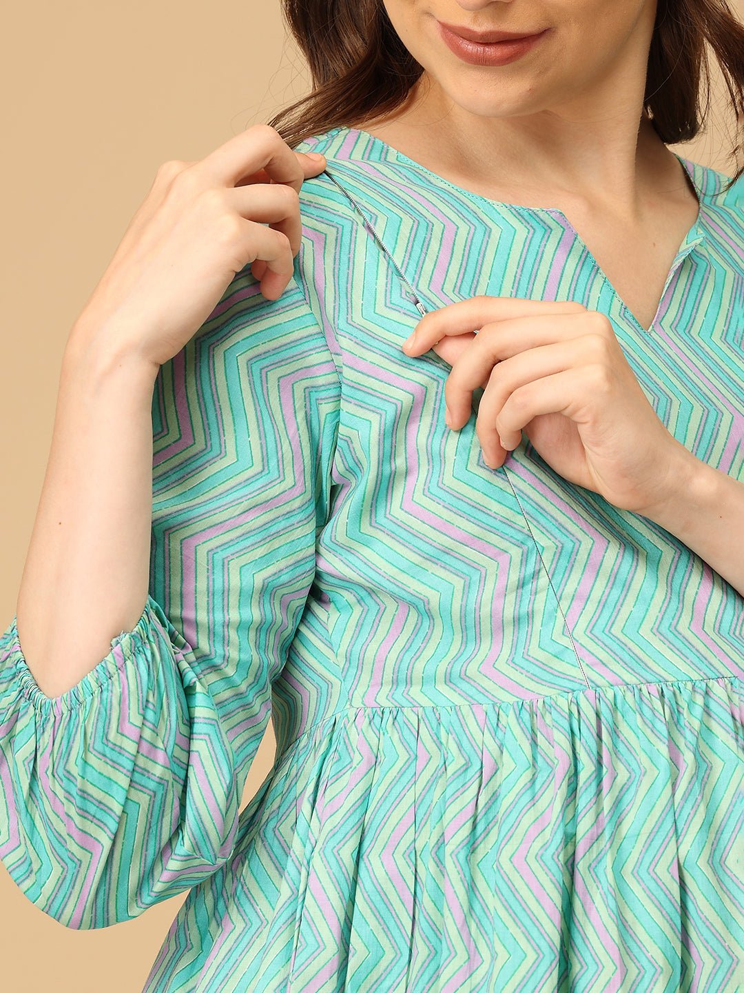  ZigZag Zest Maternity and Nursing Dress Multi