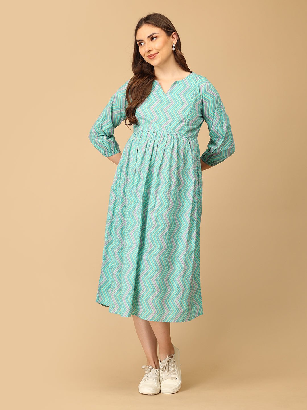  ZigZag Zest Maternity and Nursing Dress Multi