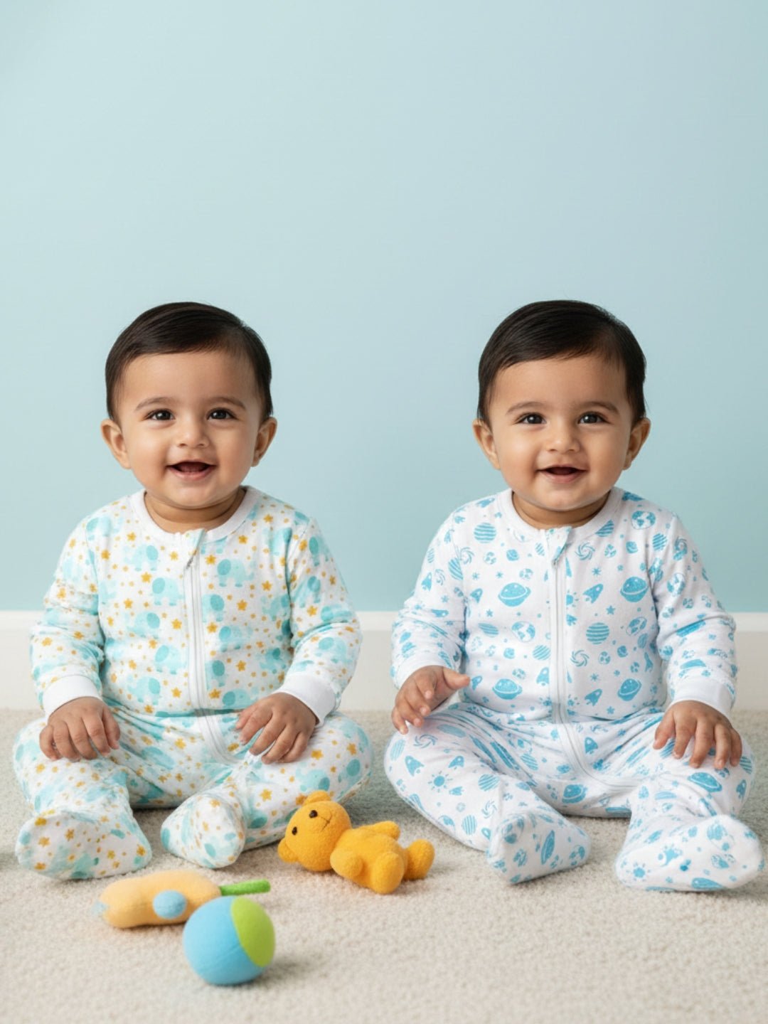  Elephantastic Out Of The World Zipper Romper Combo 2-Pack