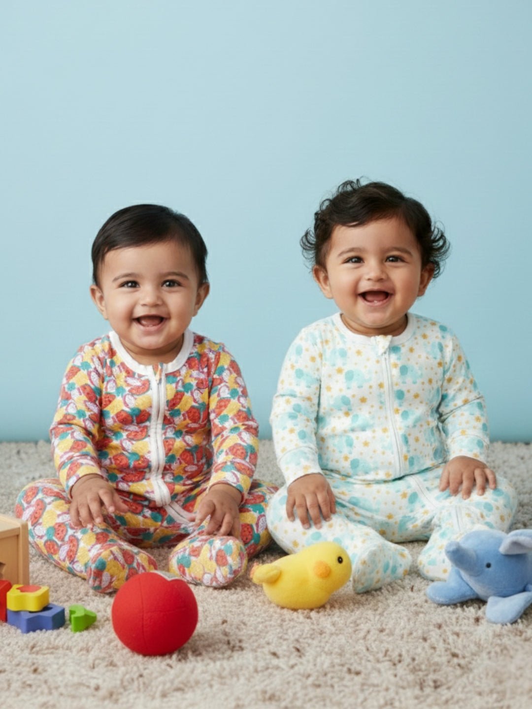  Fruitilicious Elephantastic Zipper Romper Combo 2-Pack