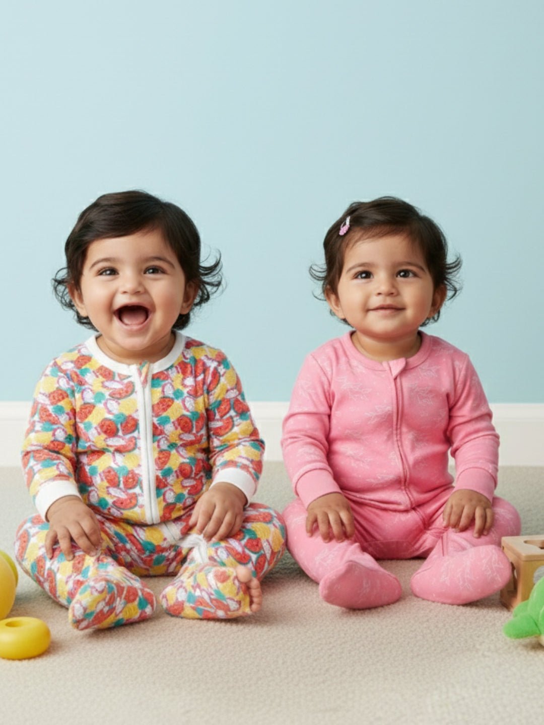  Fruitilicious Fairyland Infant Zipper Romper Combo 2-Pack